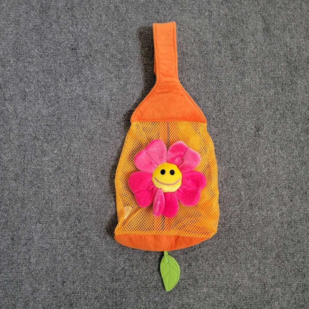 Flower Plush Mesh Sling Bag Backpack Adjustable Strap Leaf Zipper Festival Gear‎